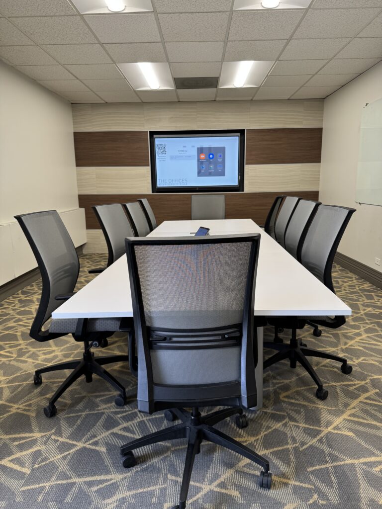 University Hills SE Denver office building conference room with teams/zoom
