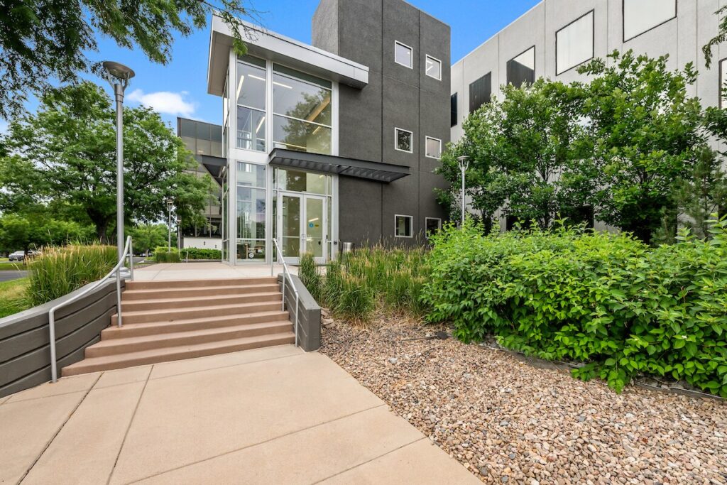 Main entrance at 5775 DTC Boulevard office building in Greenwood Village